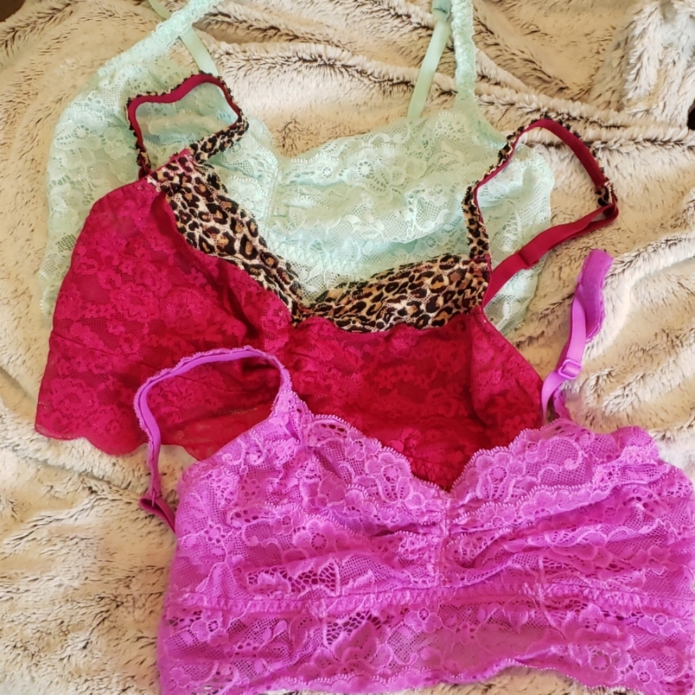 3 Victoria's Secret Lace Bralettes